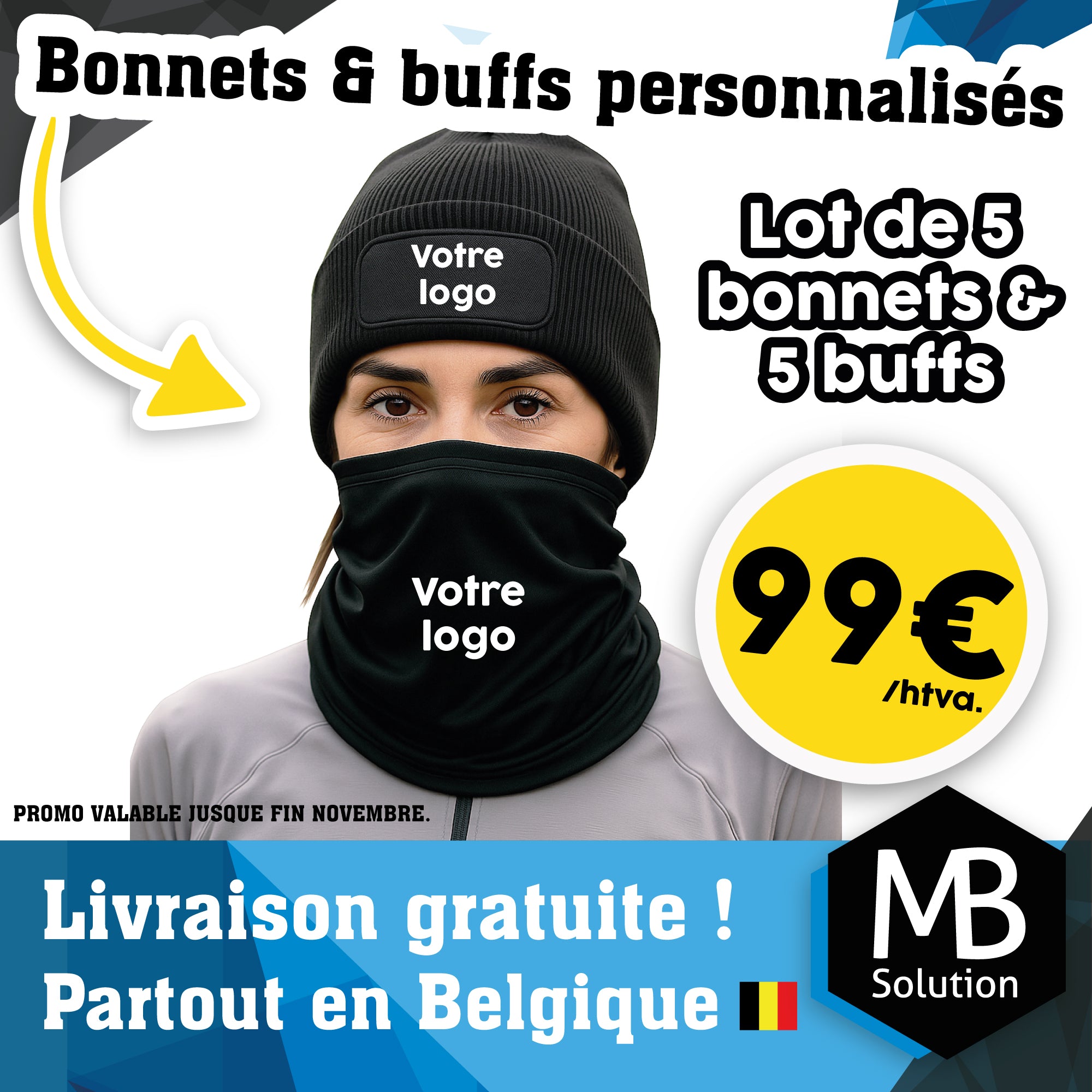 Bonnets & buffs personnalisés (PROMO)